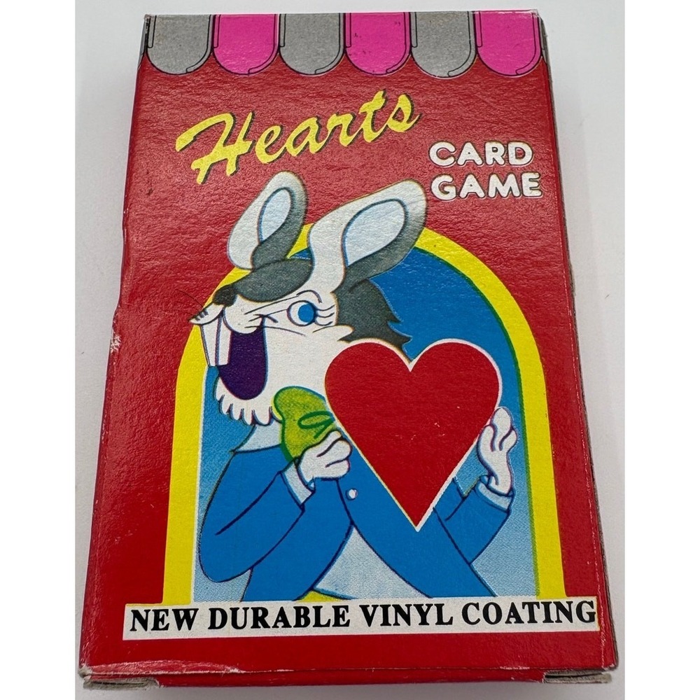 Vintage‎ Hearts Card Game - New Durable Vinyl Coating Complete No Instructions
